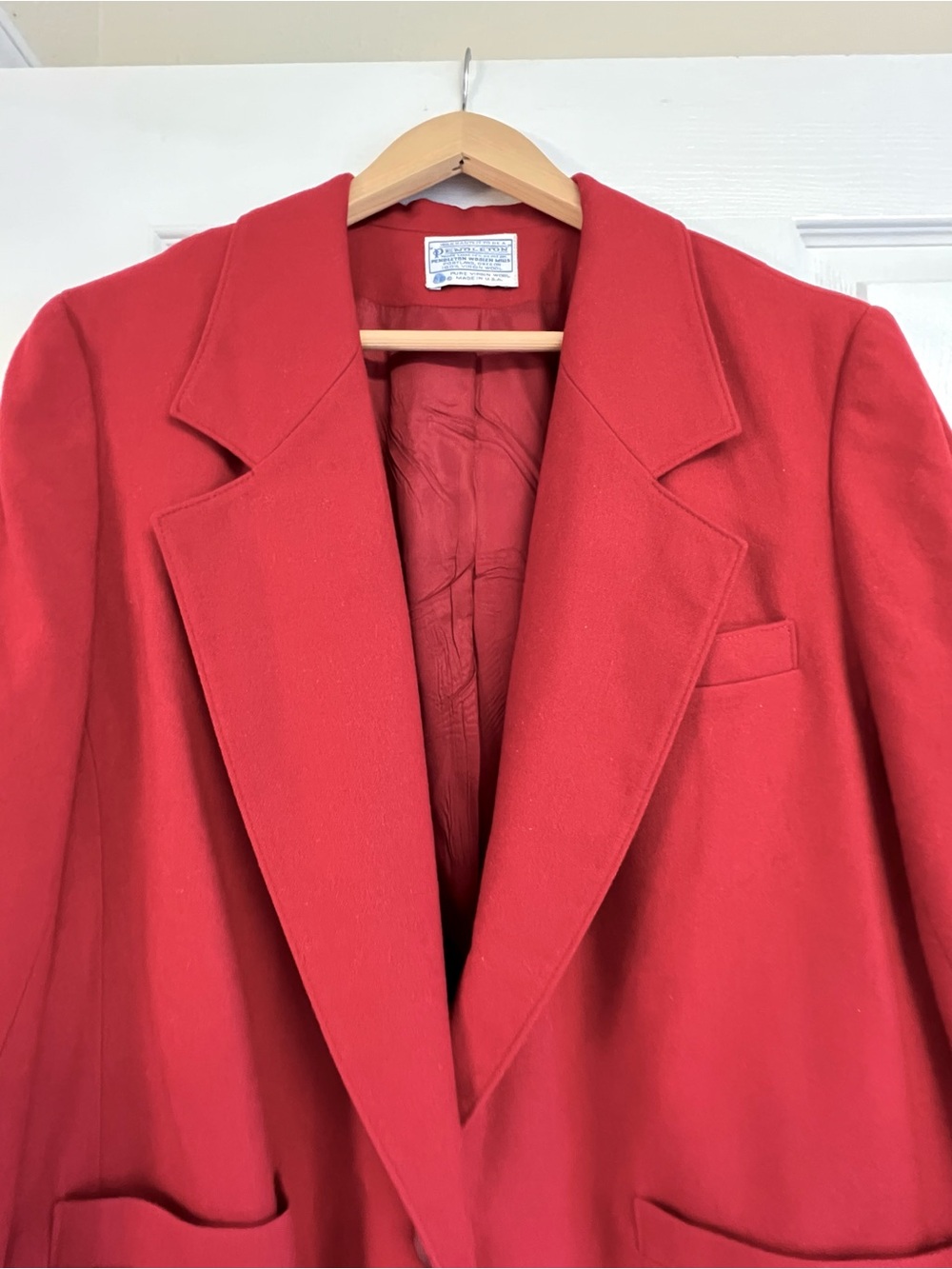 Vintage Pendleton Plus 20W Red Virgin Wool Blazer Jacket Women’s USA Made luxury - Picture 3 of 11
